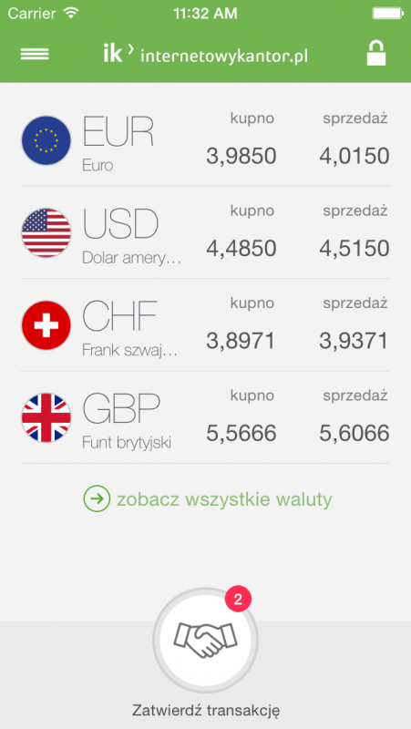 InternetowyKantor.pl z aplikacją walutową InternetowyKantor.pl z aplikacją walutową2