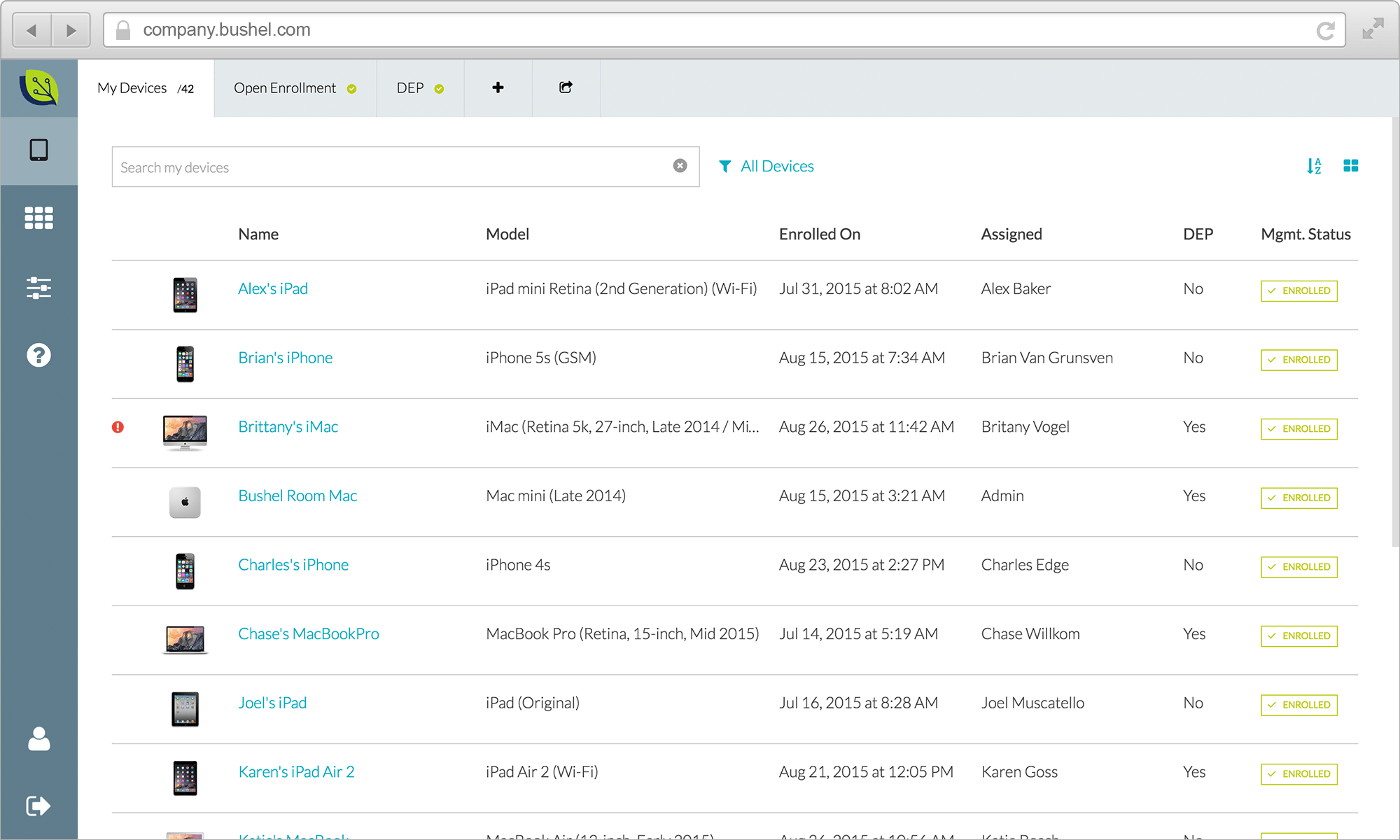 Bushel - Mobile Device Management